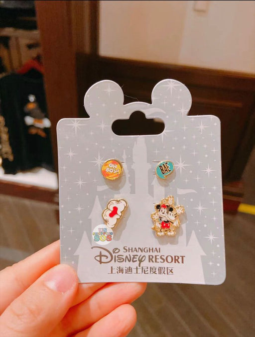SHDL - Mickey & Minnie Mouse "OH BOY, BAE" Earrings Set