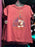 DLR - Graphic T-shirt - Mickey Castle “Disneyland” Brick Red