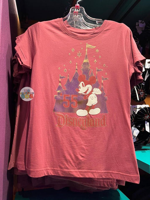DLR - Graphic T-shirt - Mickey Castle “Disneyland” Brick Red