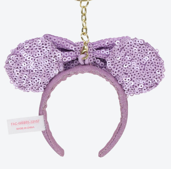 TDR - Minnie Purple Sequin Headband x Keychain