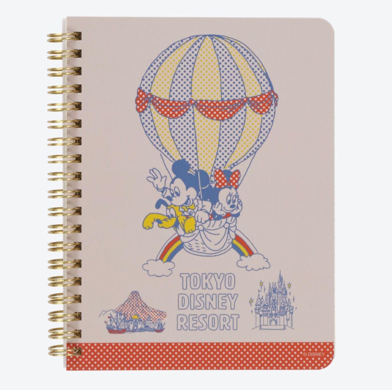 TDR - Mickey & Minnie Mouse Retro and cute! Balloon-themed x Notebook