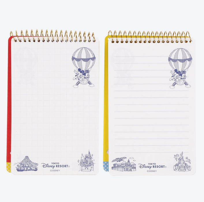 TDR - Mickey & Minnie Mouse Retro and cute! Balloon-themed x Note Books Set