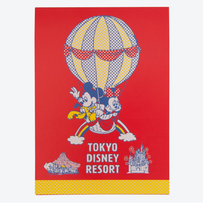 TDR - Mickey & Minnie Mouse Retro and cute! Balloon-themed x Note Pad/ Memo Pad