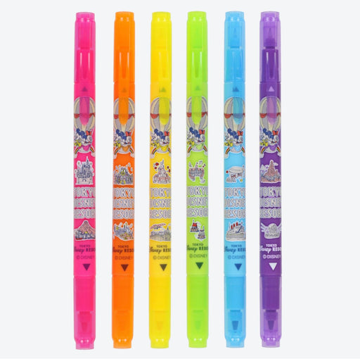 TDR - Mickey & Minnie Mouse Retro and cute! Balloon-themed x TOMBOW PLAY COLOR Color Pens Set