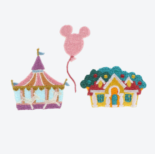 TDR - Disney Handycraft Collection x Castle Carousel and Mickey's House and Meet Mickey and Pink Balloon Patch Set
