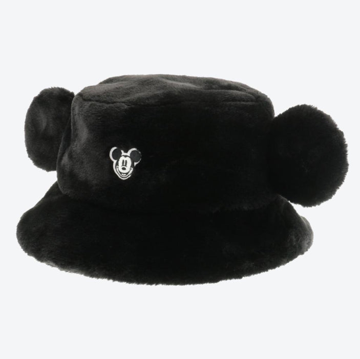 TDR - Fluffy Boa Mickey Mouse Bucket Hat with Ear (Color: Black)