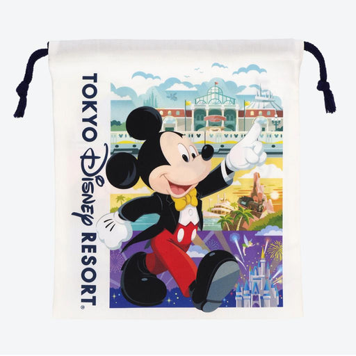 TDR - Tokyo Disney Resort "Shopping Bag Design" Mickey & Minnie Mouse Drawstring Bag