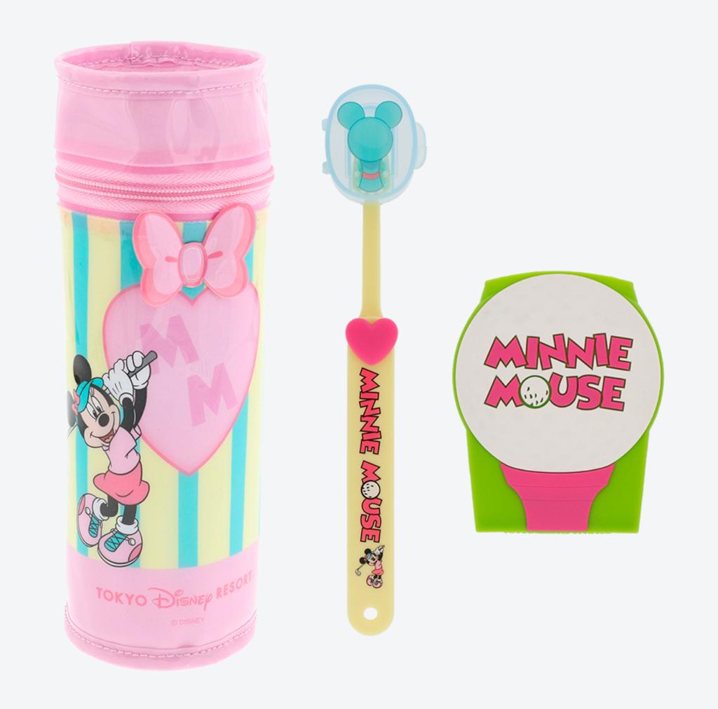 TDR - Toothbrush & Silicone Collapsible Travel Cup Set x Minnie Mouse Golf Style