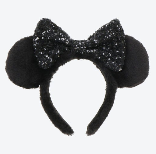 TDR - Fluffy Minnie Mouse Sequin Bow Ear Headband