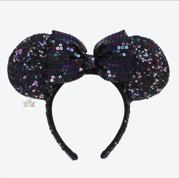 TDR - Minnie Mouse Black Iridescent Sequin Ear Headband  display picture 1