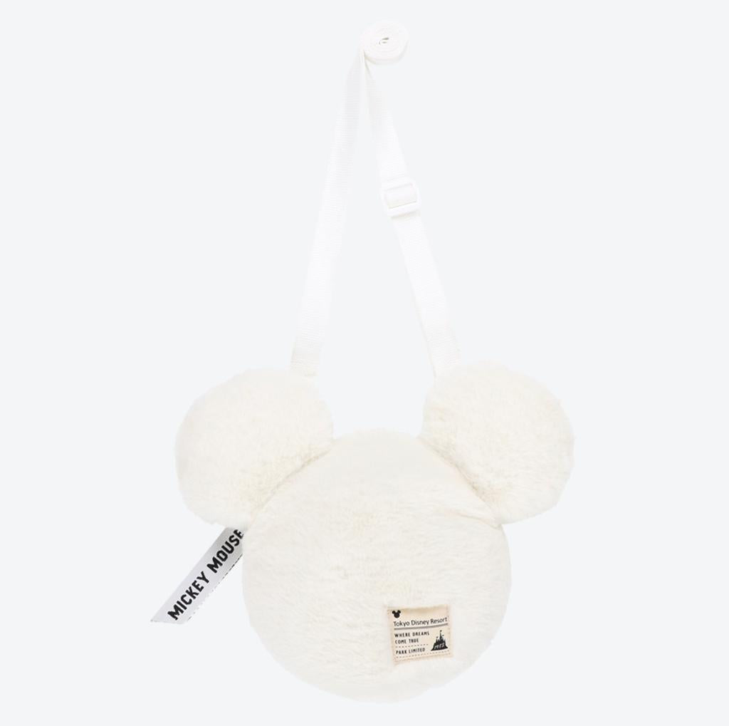 TDR - Fluffy and Fluffy! Mickey Mouse Head Shaped Shoulder Bag (Color: White)