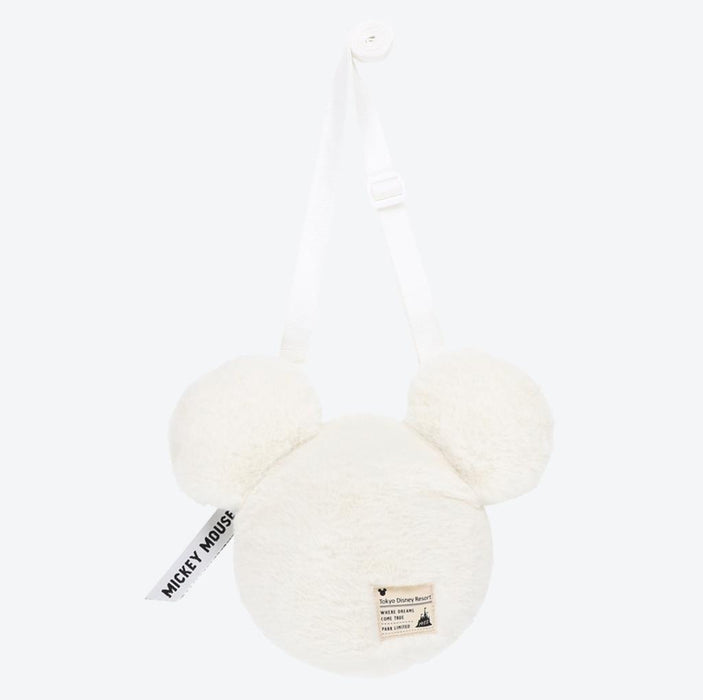 TDR - Fluffy and Fluffy! Mickey Mouse Head Shaped Shoulder Bag (Color: White)