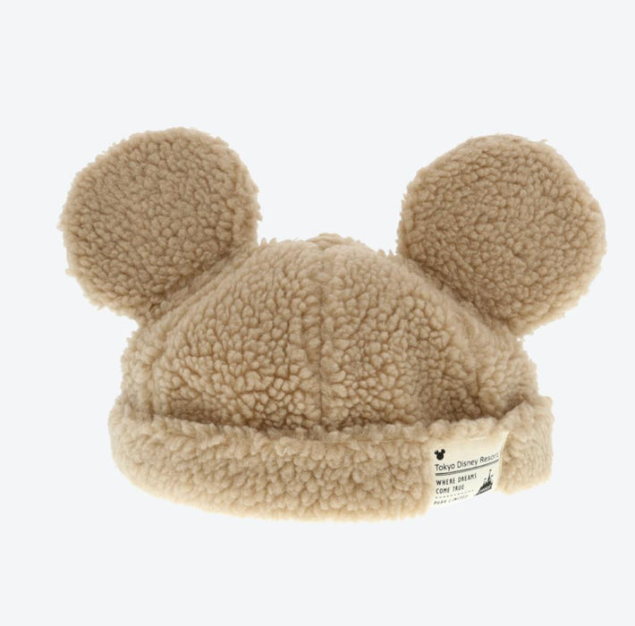 TDR - Fluffy Fluffy Cute Gentle Colors x Mickey Mouse Fluffy Hat with Ears (Color: Brown)