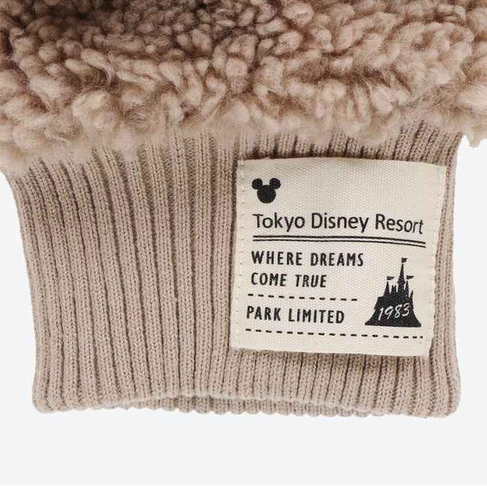 TDR - Fluffy Fluffy Cute Gentle Colors x Mickey Mouse Gloves for Adults (Color: Brown)