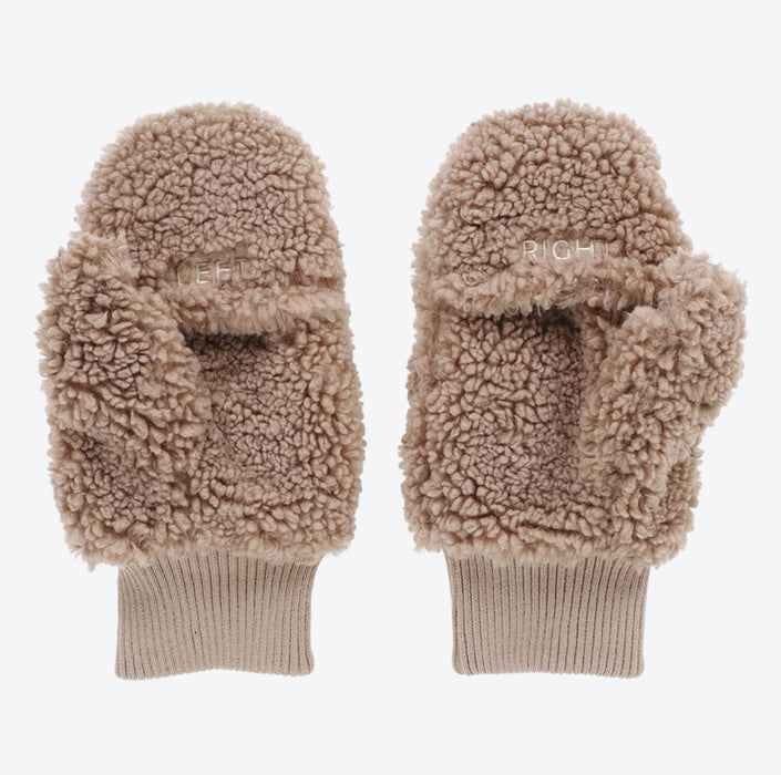 TDR - Fluffy Fluffy Cute Gentle Colors x Mickey Mouse Gloves for Adults (Color: Brown)