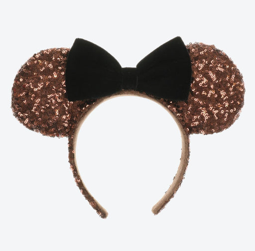 TDR - Minnie Copper Sequin Headband x Black Velvet Ribbon