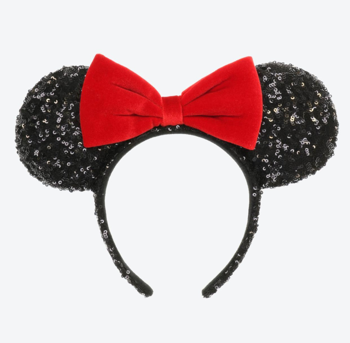 TDR - Minnie Black Sequin Headband x Red Velvet Ribbon — USShoppingSOS