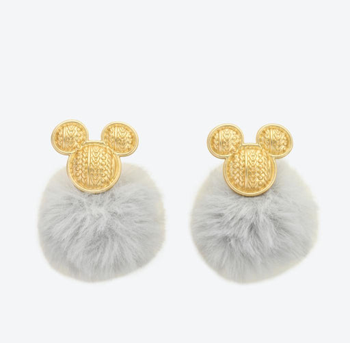 TDR - Pom Pom Ball Earrings x Mickey Mouse (Color: Grey)