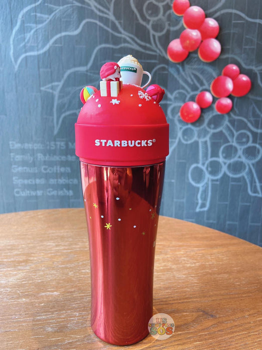 Starbucks China - Christmas Gift - 13oz Christmas Party Double Wall Stainless Steel Tumbler with Lid