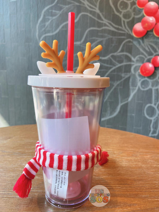 Starbucks China - Christmas Gift - 16oz Reindeer Scarf Cold Cup Tumbler