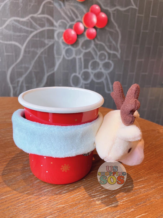 Starbucks China - Christmas Gift - 384ml Reindeer Sleeve Enamel Mug