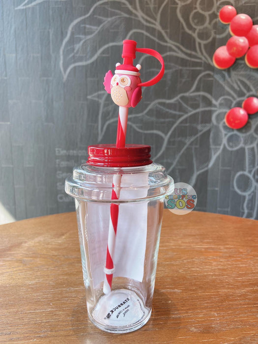Starbucks China - Christmas Gift - 500ml Owl Straw Glass Cup