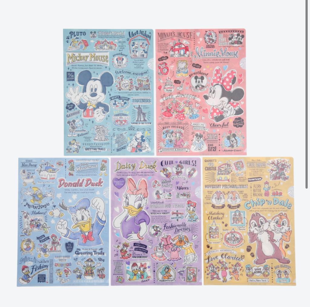 TDR - Watercolor style Mickey & Friends Collection - Clear holder set