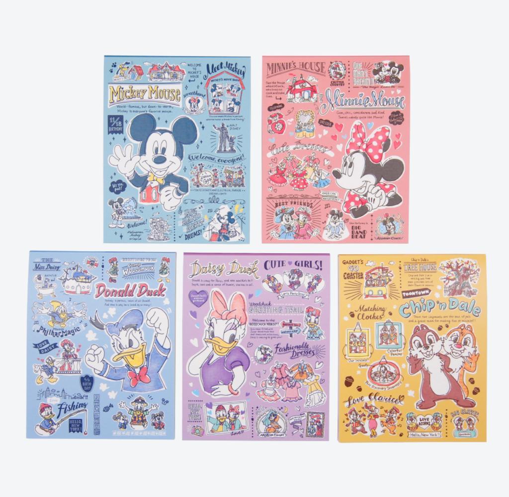 TDR - Watercolor style Mickey & Friends Collection - Memo set