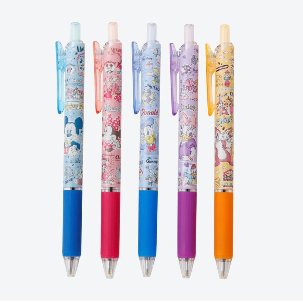 TDR - Watercolor style Mickey & Friends Collection - Ballpoint Pens set