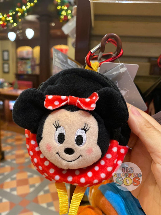 HKDL - Backpack Shaped Plush Keychain & Pouch - Minnie Mouse
