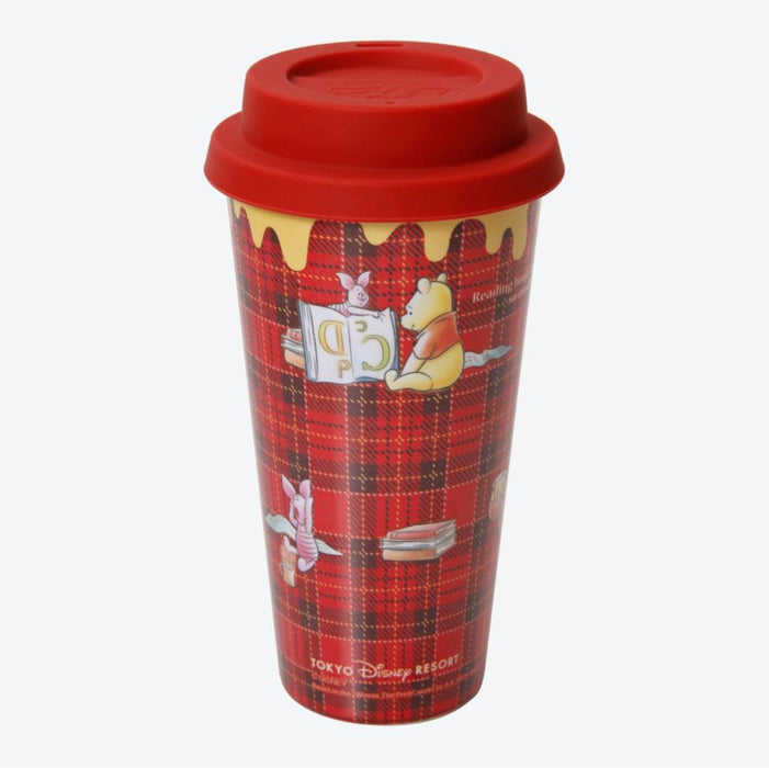 TDR - Pooh & Piglet Honey Plaid - Tumbler with Cup Sleeve