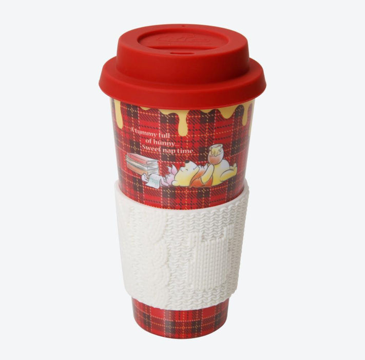 TDR - Pooh & Piglet Honey Plaid - Tumbler with Cup Sleeve
