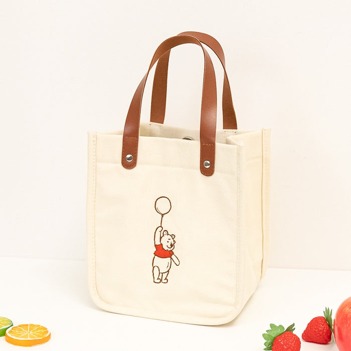 Taiwan Disney Collaboration - Winnie the Pooh Embroidered Canvas Ice and Insulation Tote Bag
