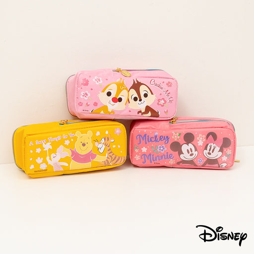 Taiwan Disney Collaboration - Cherry Blossom Series Double Zipper Pencil Case(3 Colors)