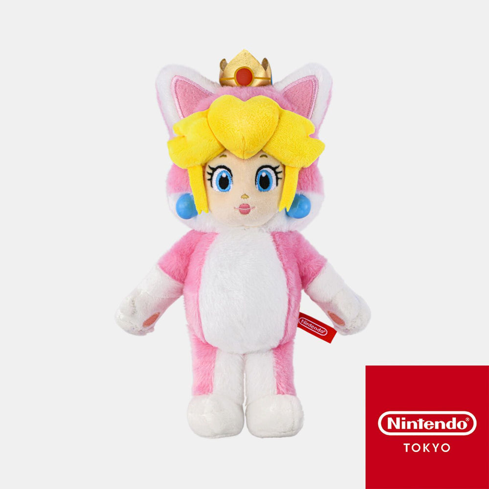 Japan Nintendo - Super Mario Cat Princess Peach Plush Keychain