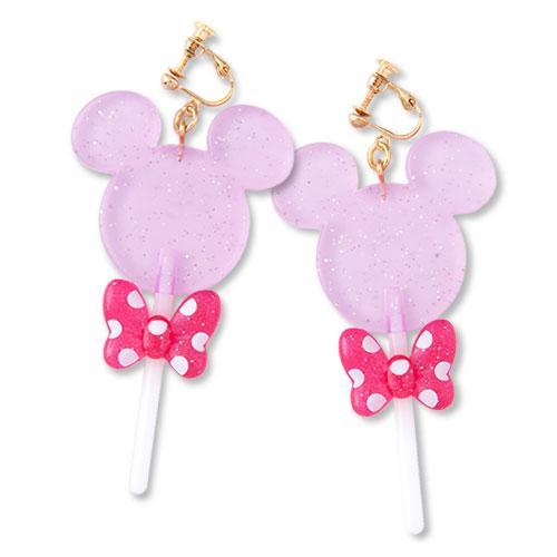 TDR - Mickey Fruit & Candy Clip On Earrings - Lollipop