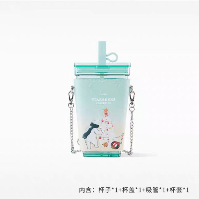 Starbucks China - Christmas 2022 - 19. Winter Gift Plastic Cold Cup with Carrier 591ml