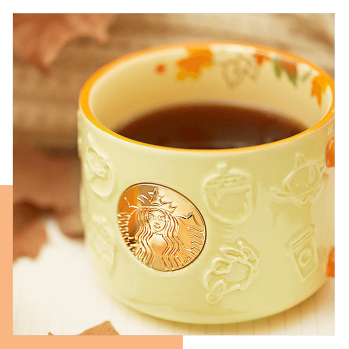 Starbucks China - Autumn Forest - 30. Embossed Maple Logo Mug 355ml