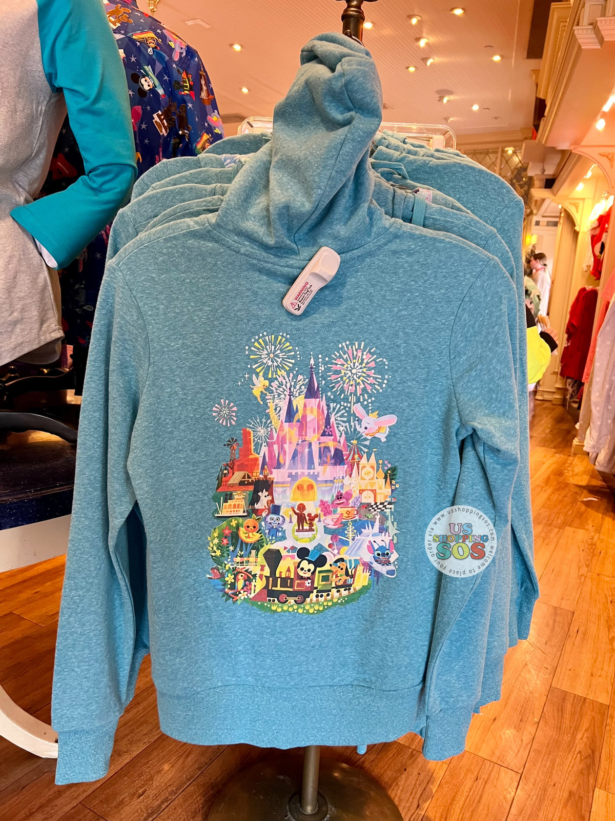 Blue disneyland hoodie sales