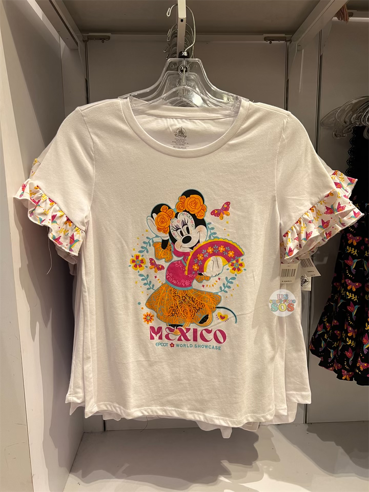 DLR/WDW - World Showcase Mexico - Minnie Catrina White T-Shirt (Adult)