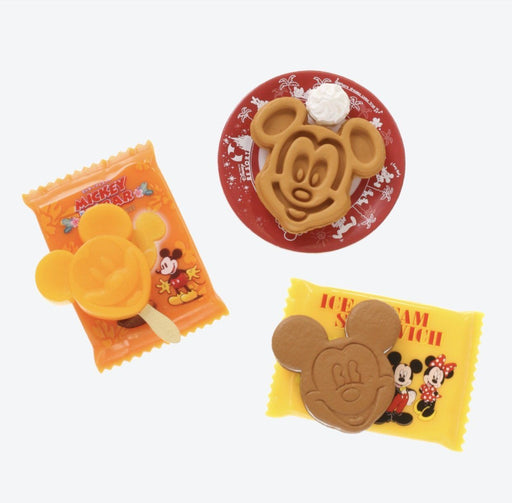 TDR - Food Theme Chopstick Stand Set x Mickey Waffle, Popsicle & Ice Cream Cookie