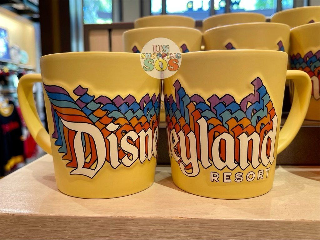 DLR - “Disneyland Resort” Retro Stack Logo Yellow Mug