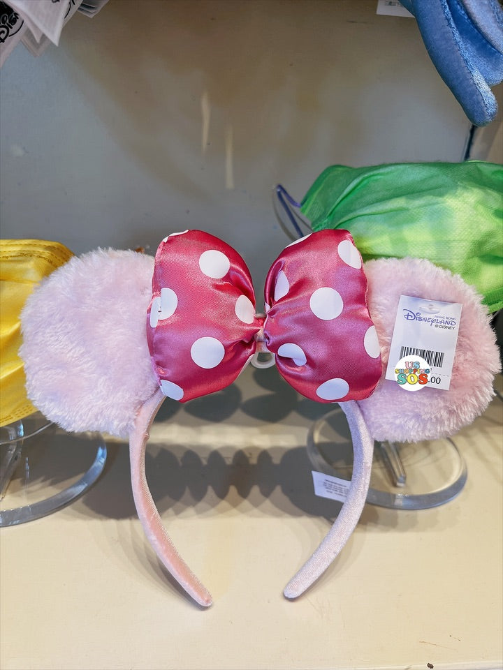 HKDL - Minnie Mouse Fluffy Pink Color Ear Headband
