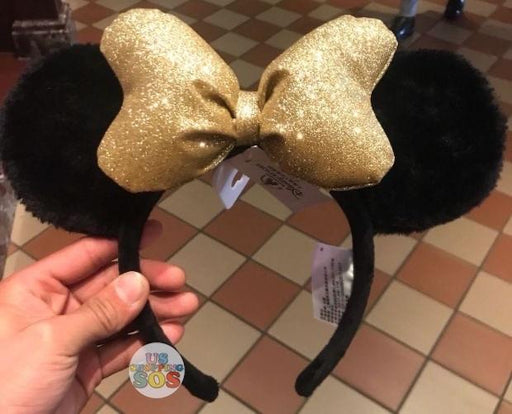 SHDL - Gold Color Bow Minnie Mouse Ear Headband