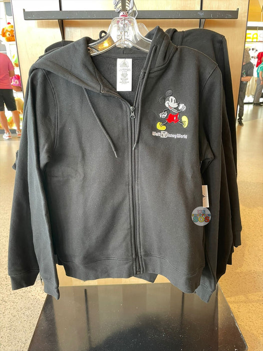 WDW Classic Mickey “Walt Disney World” Black Hoodie Zip Jacket