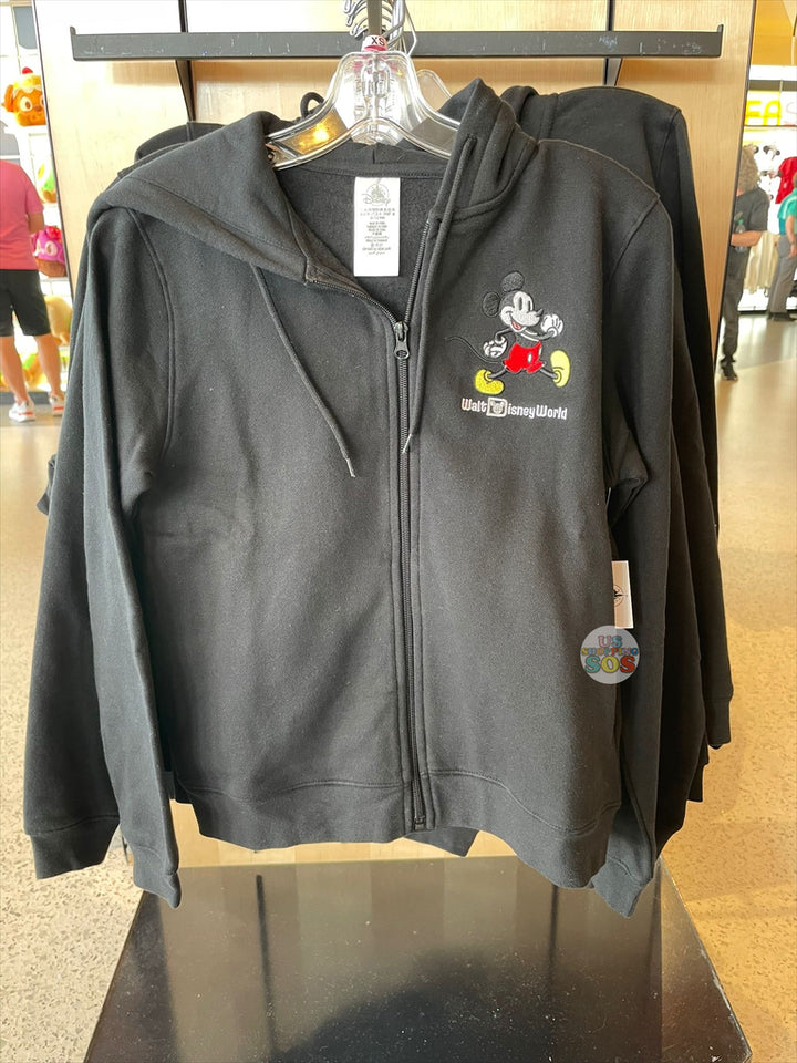 WDW Classic Mickey “Walt Disney World” Black Hoodie Zip Jacket