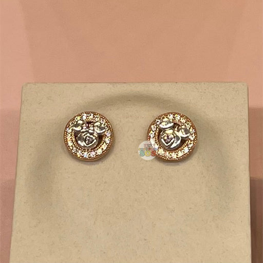 DLR - Pandora Mickey & Minnie Crystal Icon in Sparkling Circle Stud Earrings