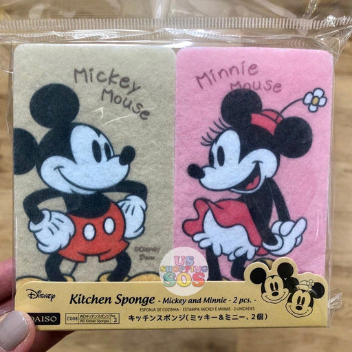 [Buy More and Save More] Japan Daiso - Mickey & Minnie Kitchen Sponge