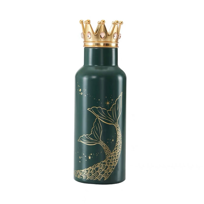 Starbucks China - 50th Anniversary - 9. Siren Goddess Gold Crown Lid Stainless Steel Bottle 485ml
