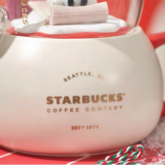 New 2021 China Starbucks STANLEY Winter Skiing White 37oz SS Kettle With Bag